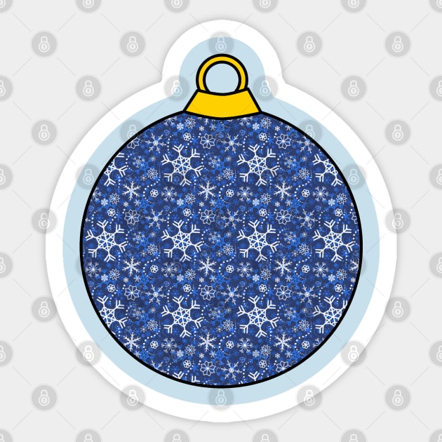 Christmas ornament Snow Blue Sticker by Nicostore